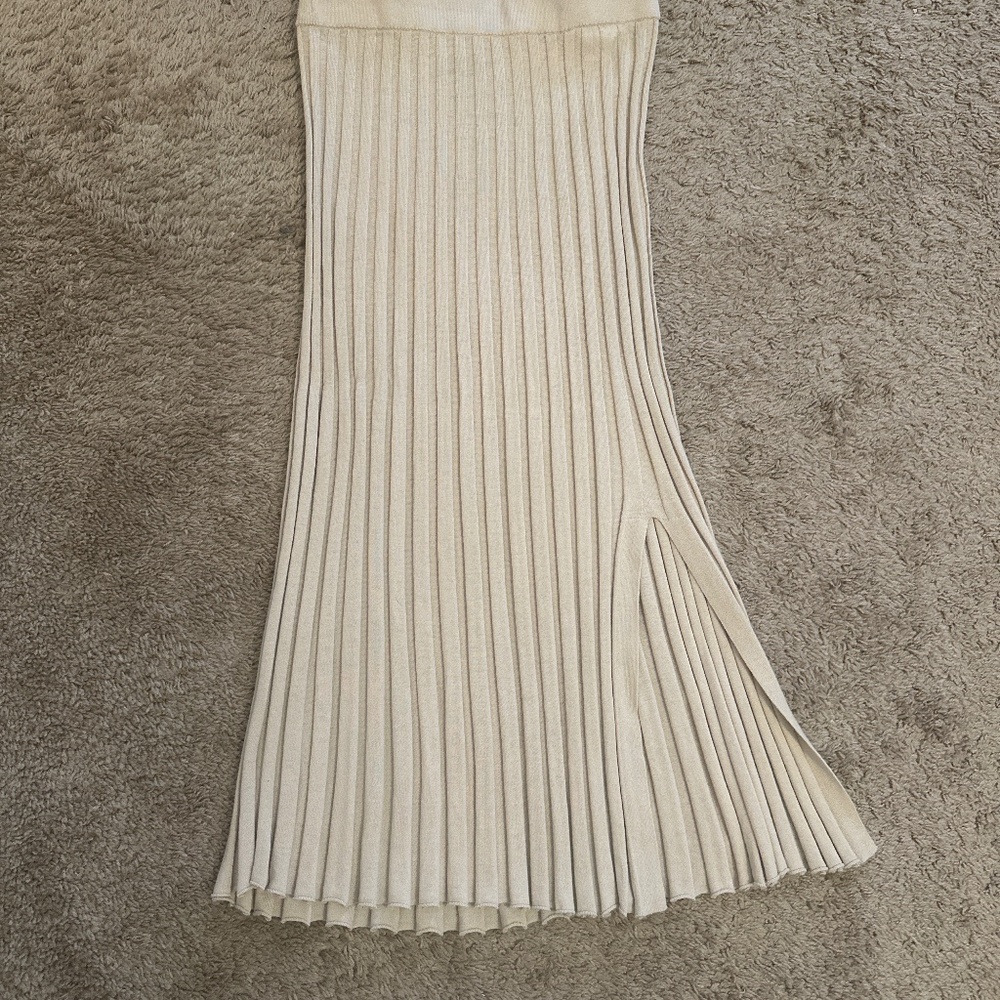 Gap elastic waste pleated midi skirt in medium tall